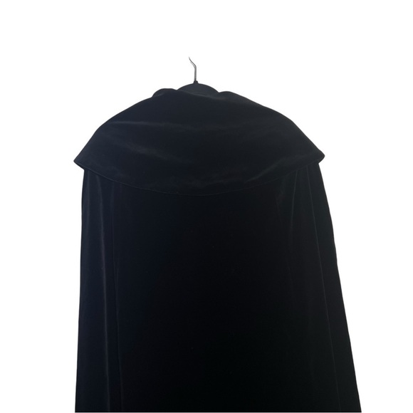 Laura Ashley Black Vintage Velvet Cloak Cape Small - Picture 5 of 15
